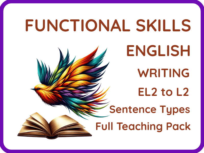 English Functional Skills – Entry Level 1 to Level 2 Writing: Sentence Types