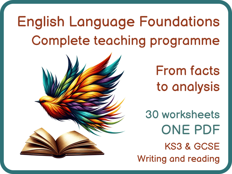 English Language Foundations – Complete KS3 and GCSE Teaching Programme