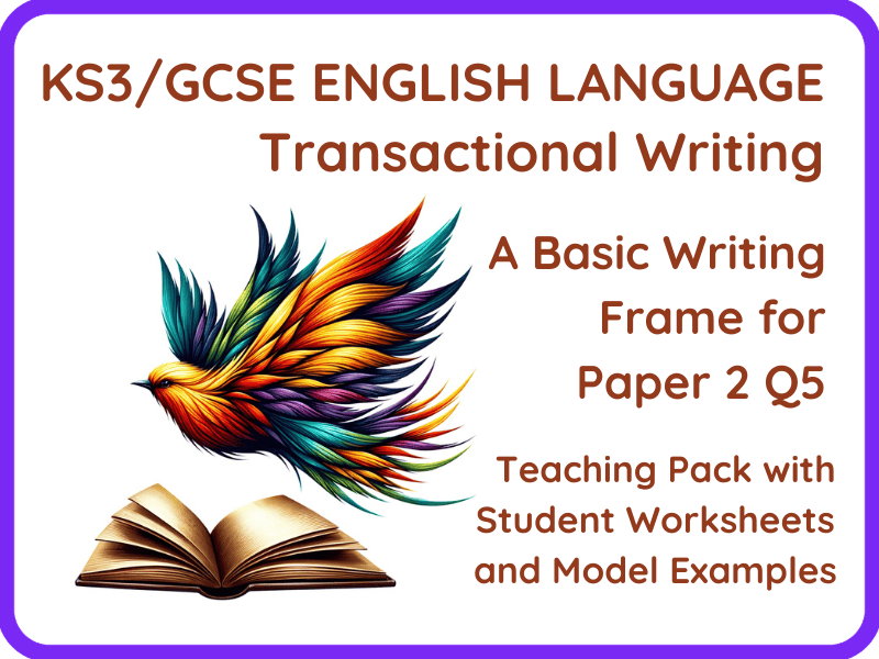Preview of Kate Coldrick’s AQA GCSE English Language Paper 2 Question 5 transactional writing workbook